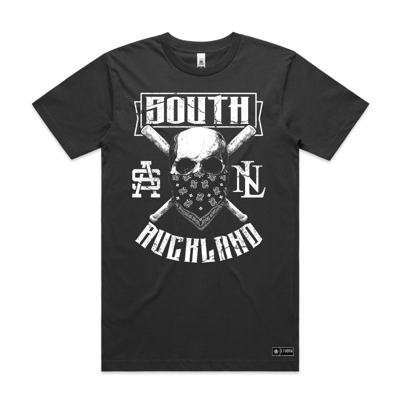 South Auckland Outlaw with skull tshirt