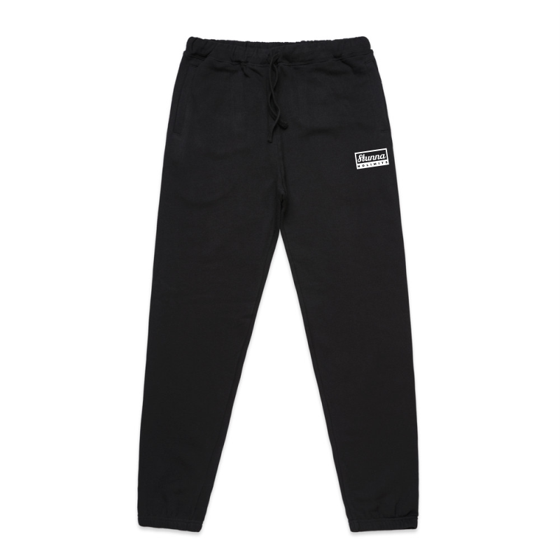 NL label on left side of trackpants, black