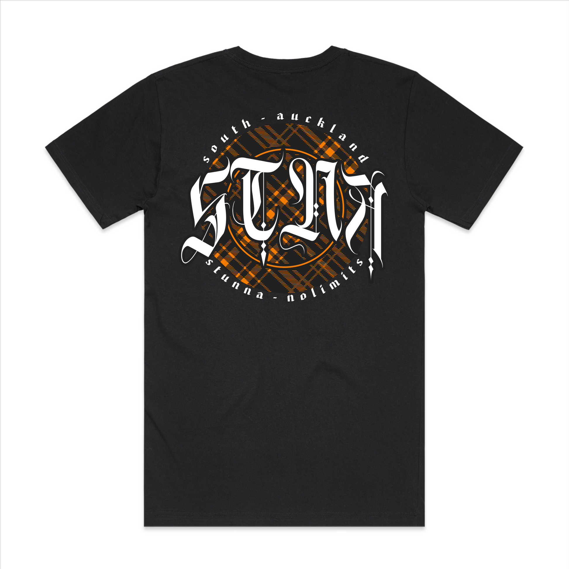 Dirty South printed on back of tshirt 