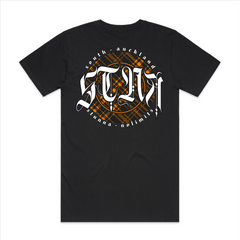 Dirty South printed on back of tshirt 