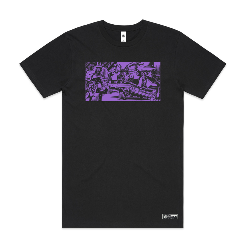 Vatos loco inspired ft Eazy E, front print on black tshirt