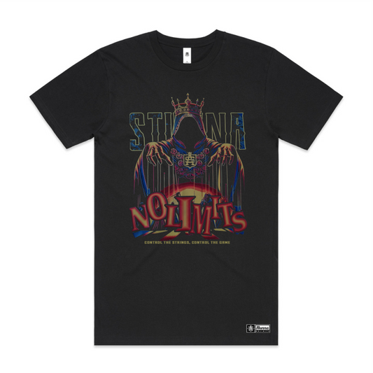 Puppet master design, front location on black tshirt