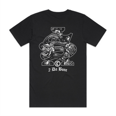 Back print of large SA, snakes & roses inside patterns and white coloured print on black AS Colour block tshirt and urban collab 7xl