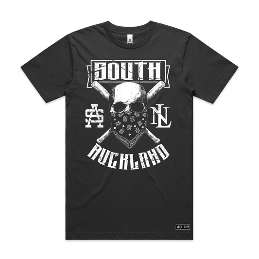 South Auckland Outlaw with skull tshirt