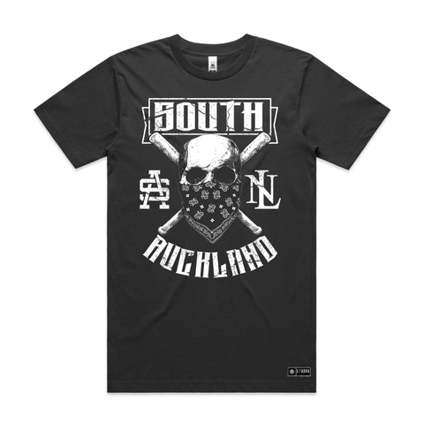 South Auckland Outlaw with skull tshirt