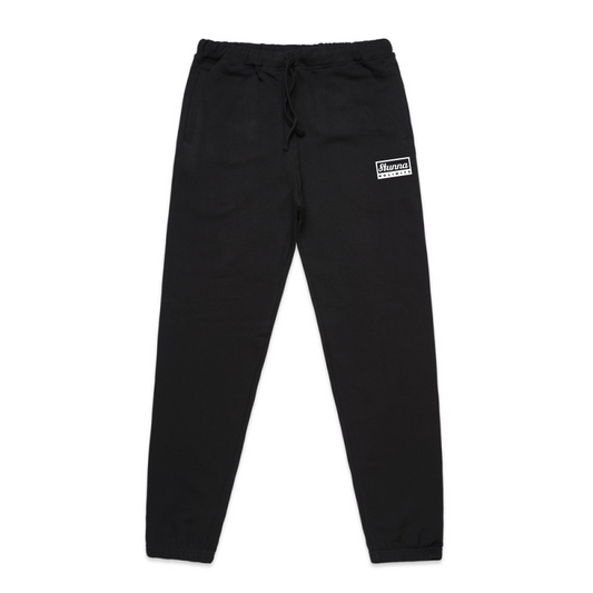 NL label on left side of trackpants, black