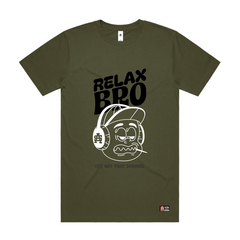 Green Bro t-shirt with graphic design and text on a white background