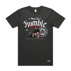 Coal t-shirt with graphic design and text on a white background