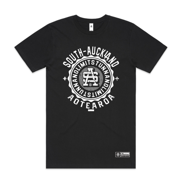 version 3 south akl on black tshirt