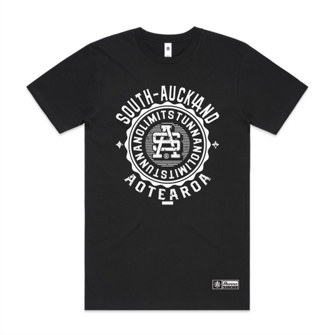 version 3 south akl on black tshirt
