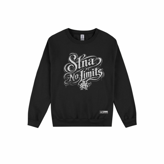 Black crew with large white Caligraphy Stna Nolimits text with SA oldschool logo