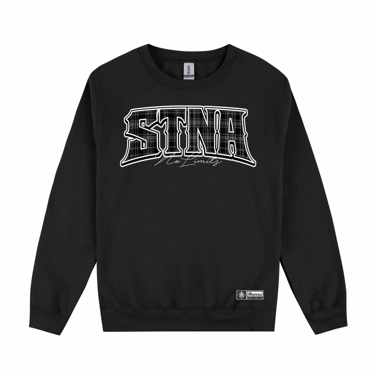 Stna Barrio Cholo style on black crew