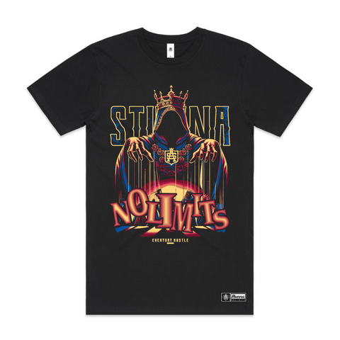 Image of a king as a Puppet master with Stunna No Limits - Everyday hustle on a black tshirt