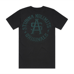 stunna stoneage back print on black tshirt